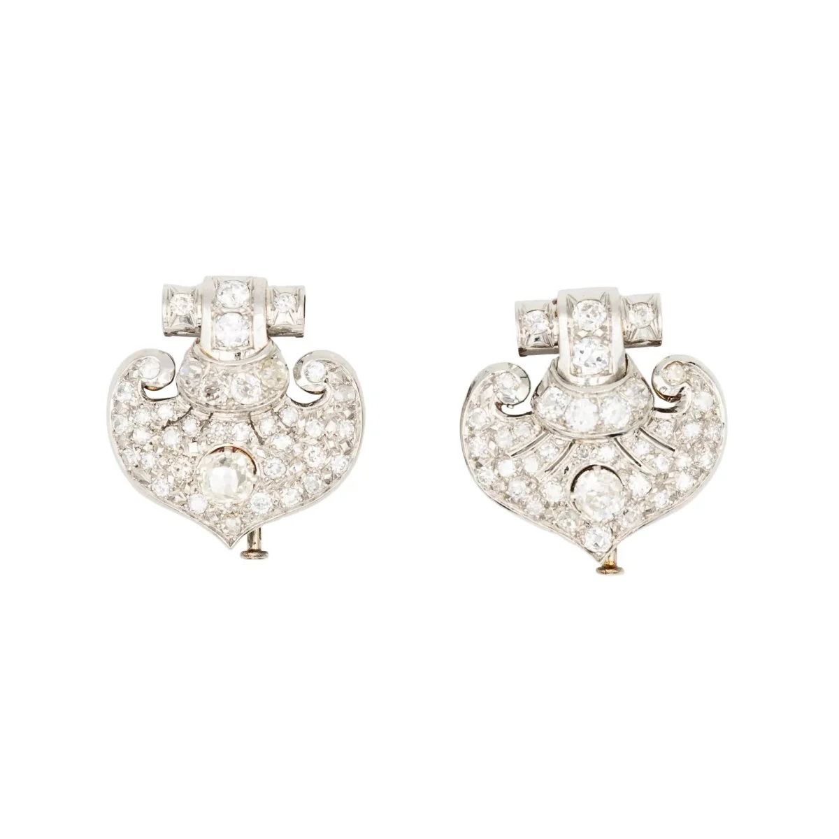 Broche Clip en or blanc et diamants - Image 4