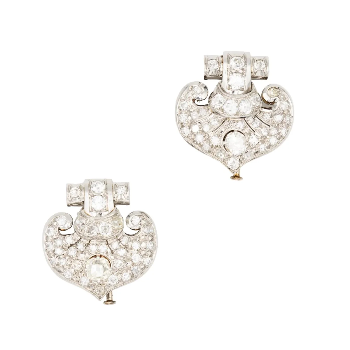Broche Clip en or blanc et diamants - Image 6