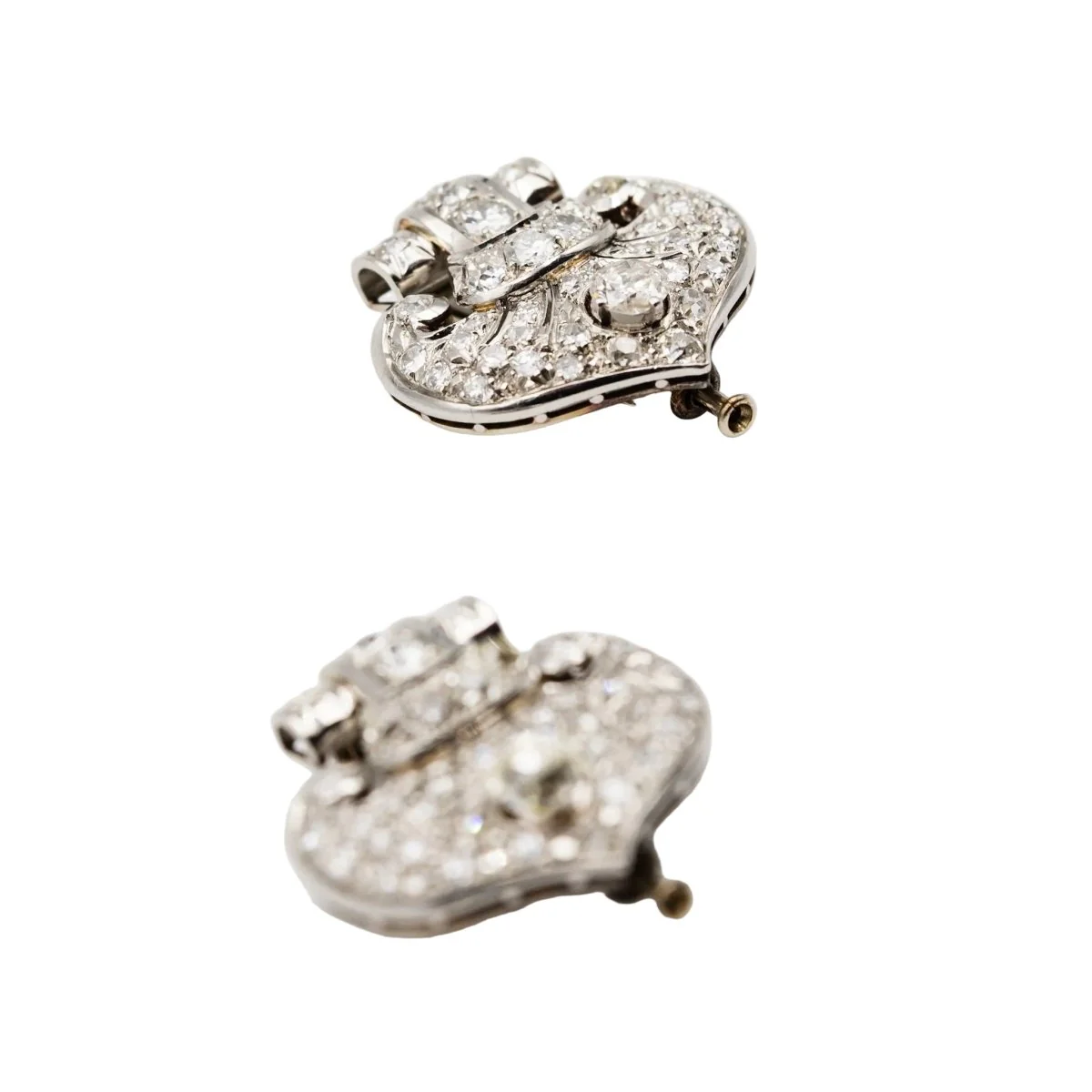 Broche Clip en or blanc et diamants - Image 8