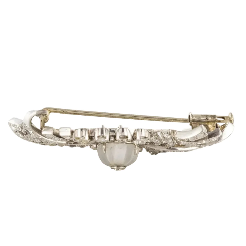 Broche Épingle en or blanc, platine et diamants - Image 3