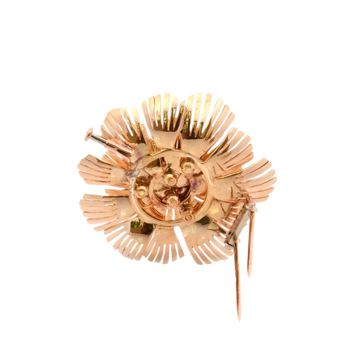 Broche en or jaune et diamants - Image 3