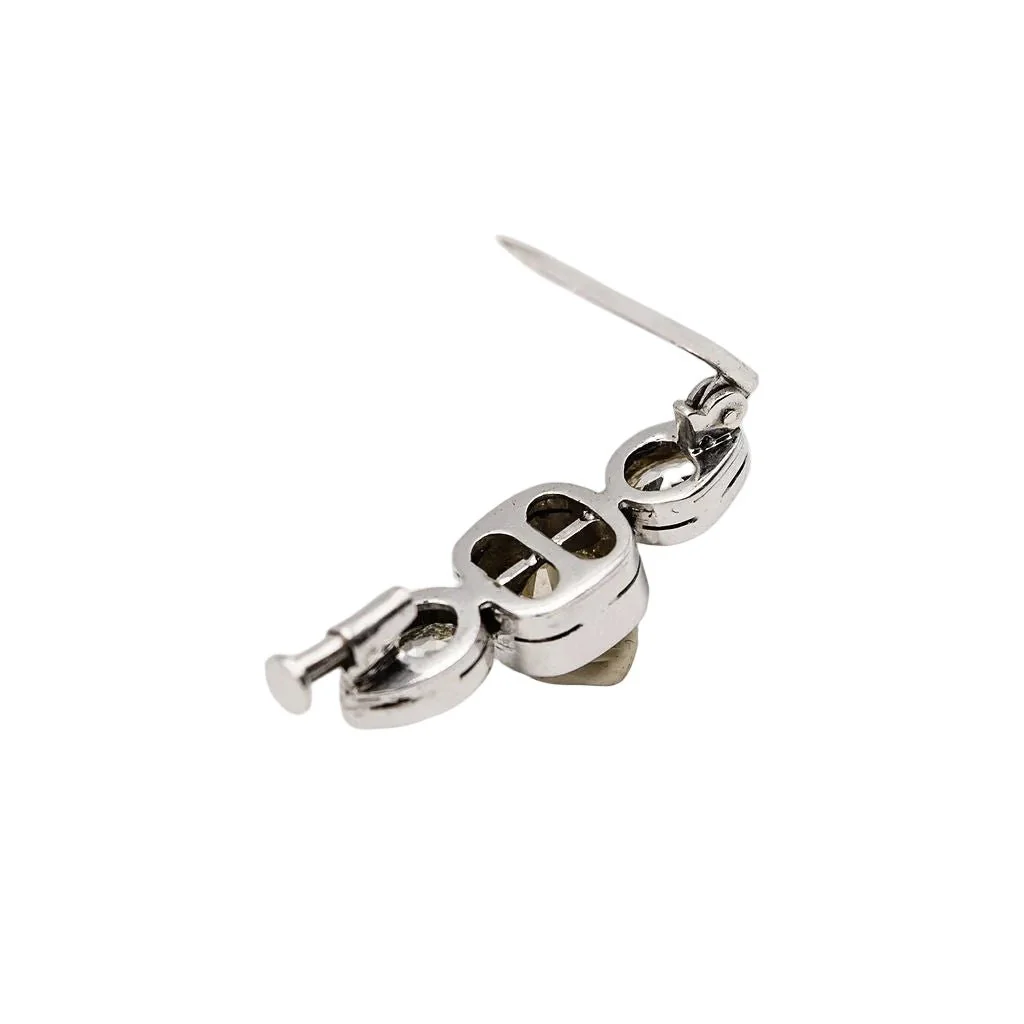 Broche en argent et diamants - Image 3