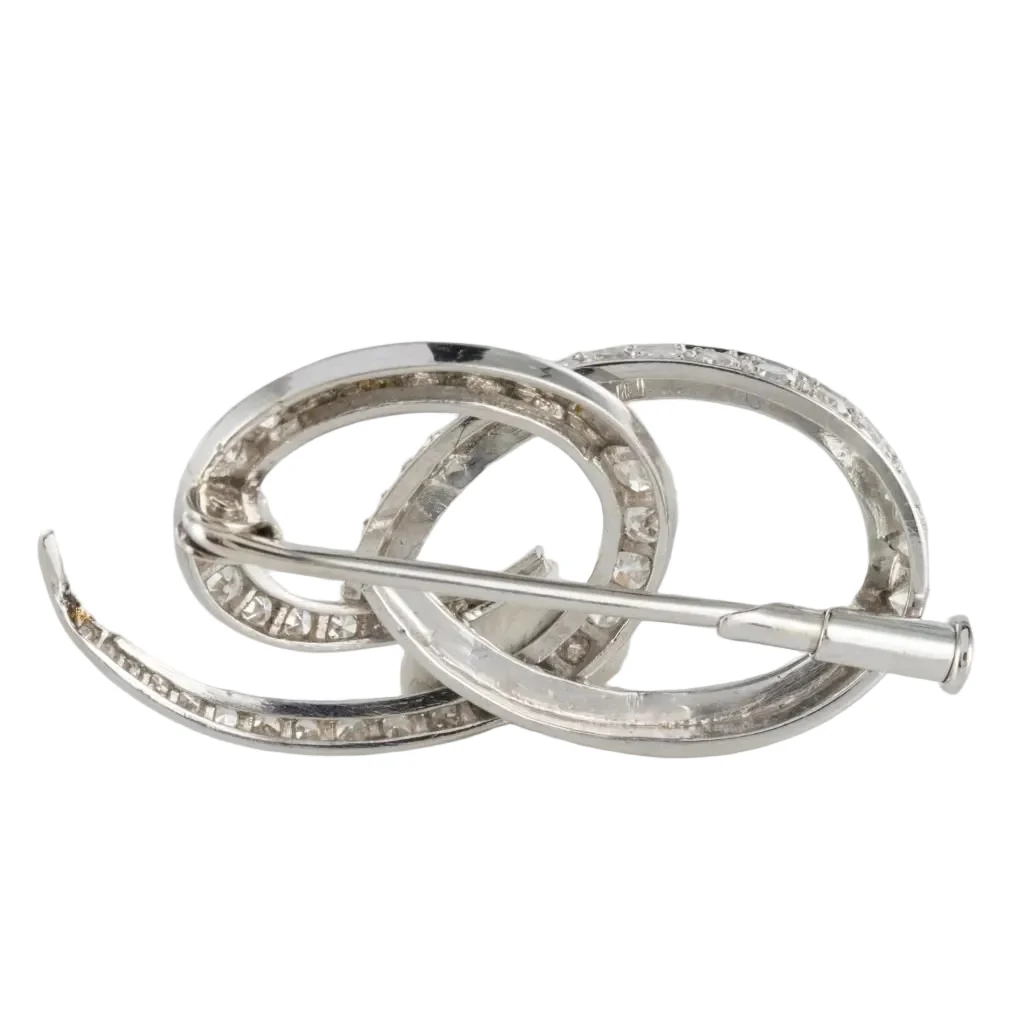 Broche en or blanc et diamants - Image 3