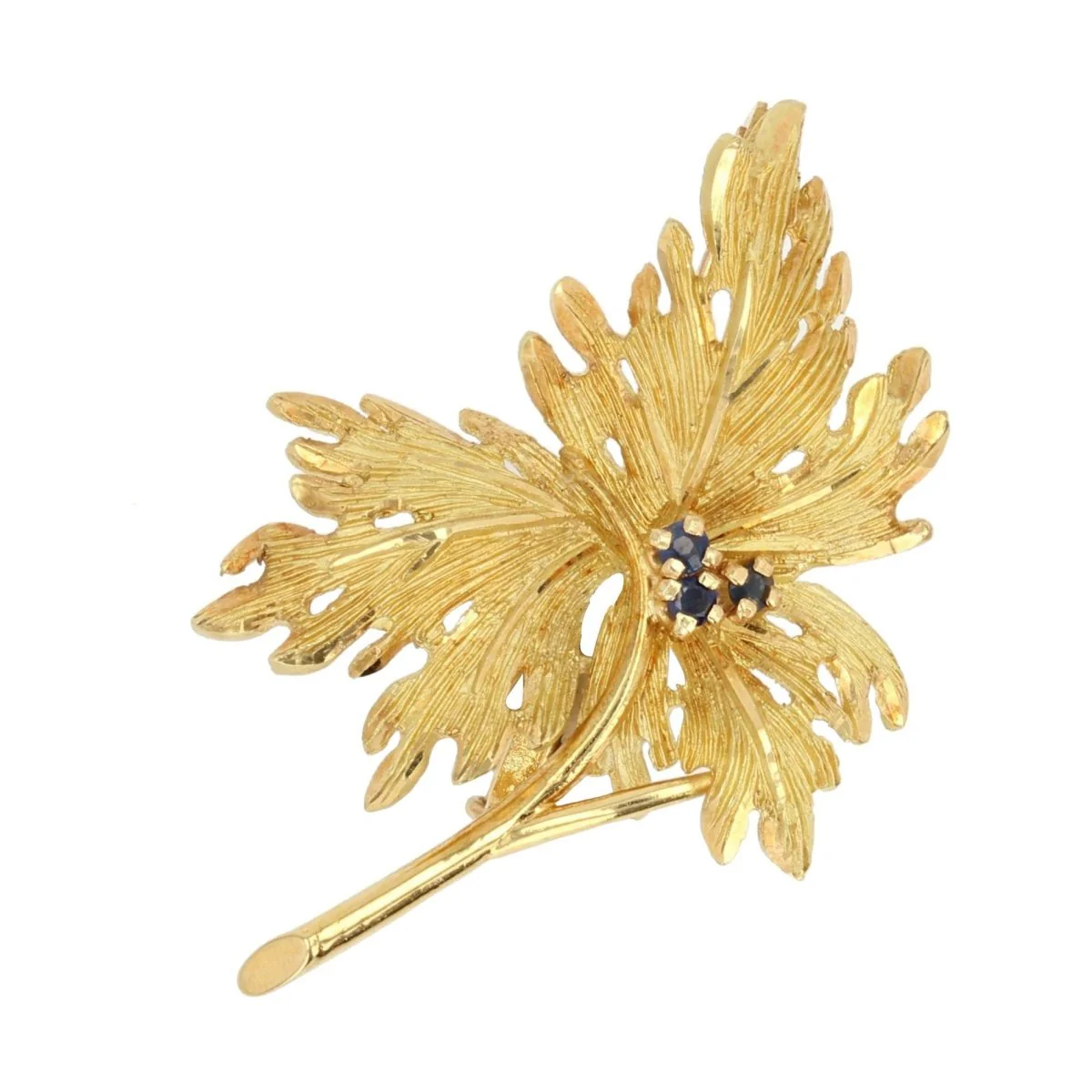 Broche Épingle en or jaune et saphirs