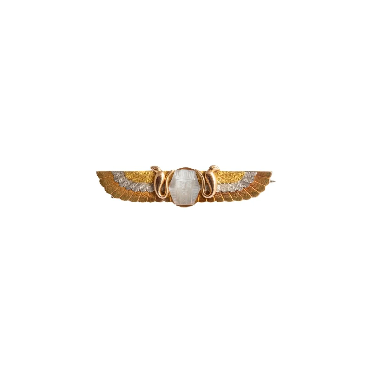 Broche en or jaune "tête égyptienne"