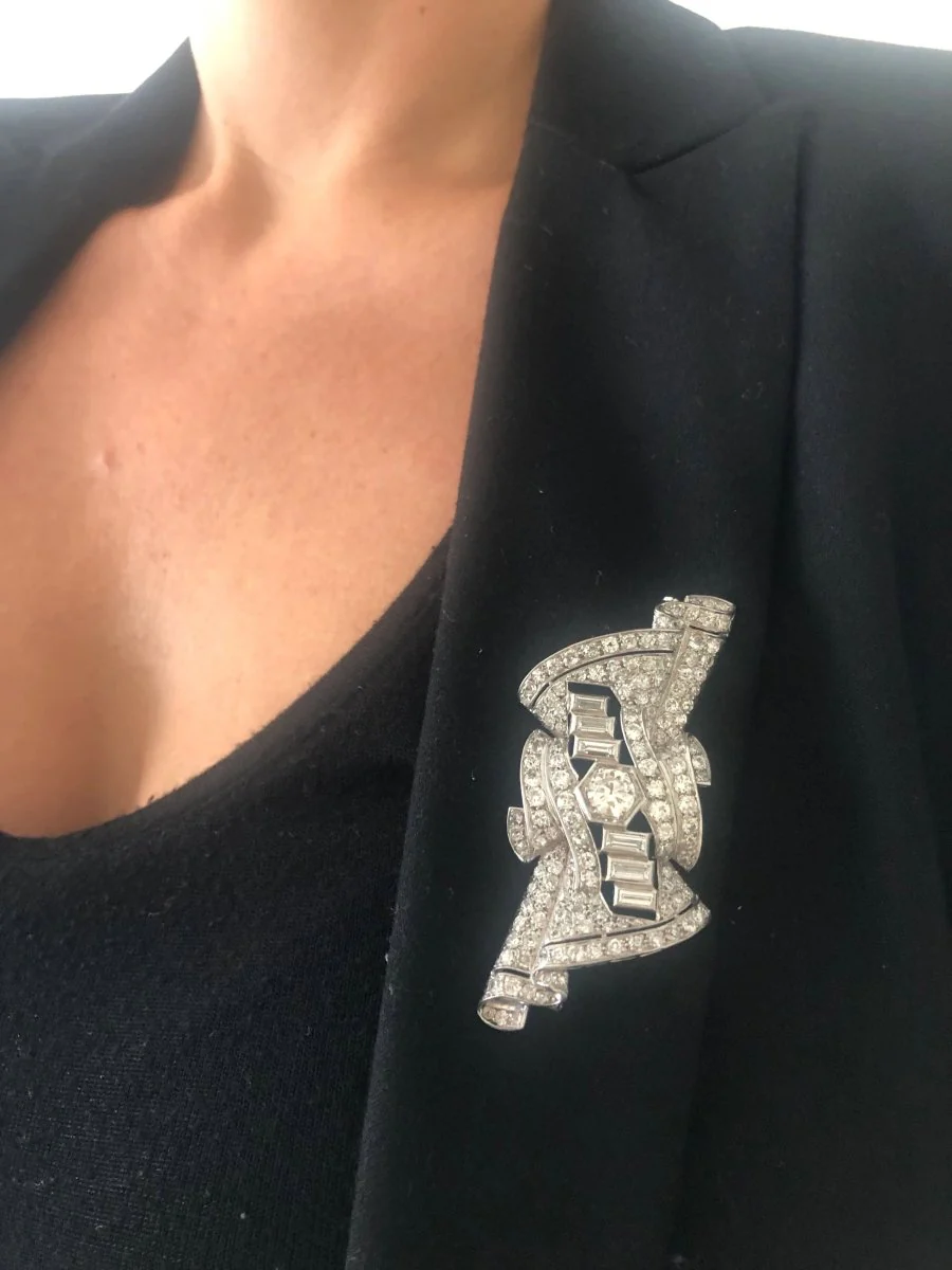 Broche en platine et diamants - Image 9