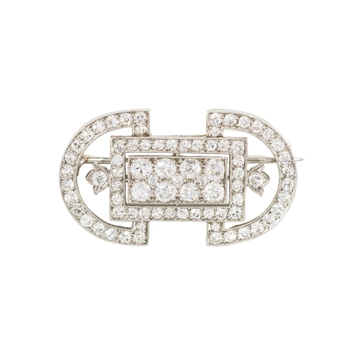 Broche Épingle CARTIER en platine et diamants