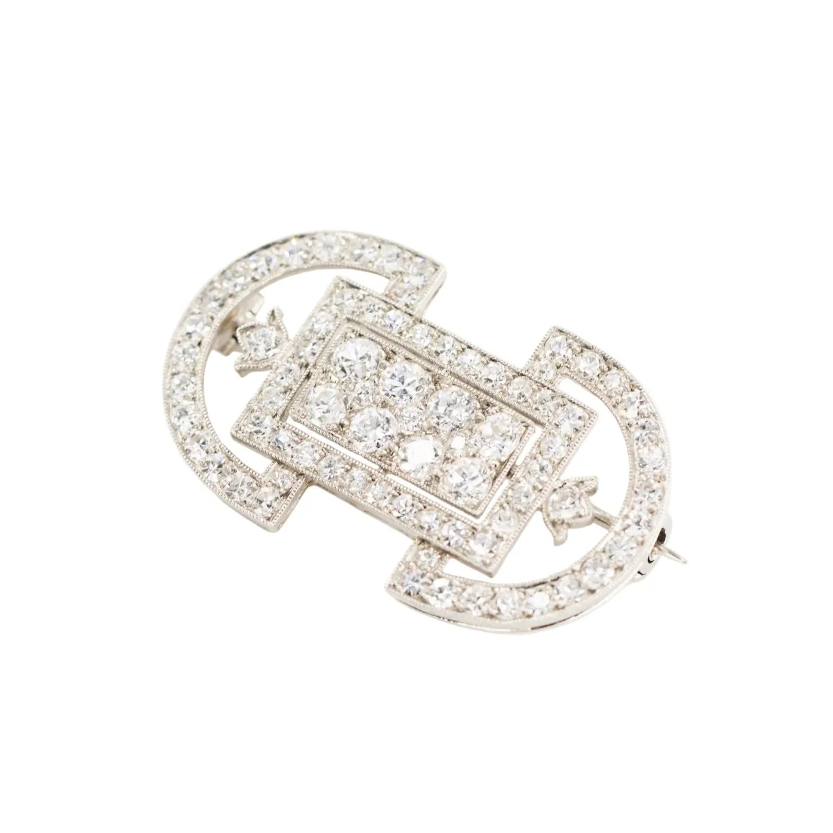 Broche Épingle CARTIER en platine et diamants - Image 4