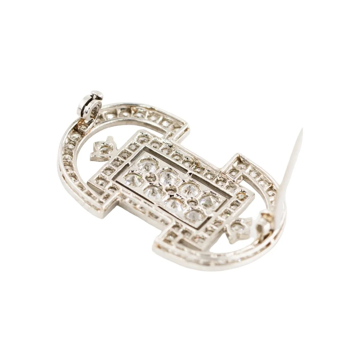 Broche Épingle CARTIER en platine et diamants - Image 5