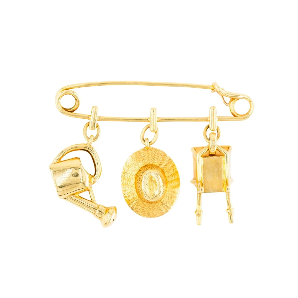 Broche Épingle CARTIER "Le Jardinier" en or jaune