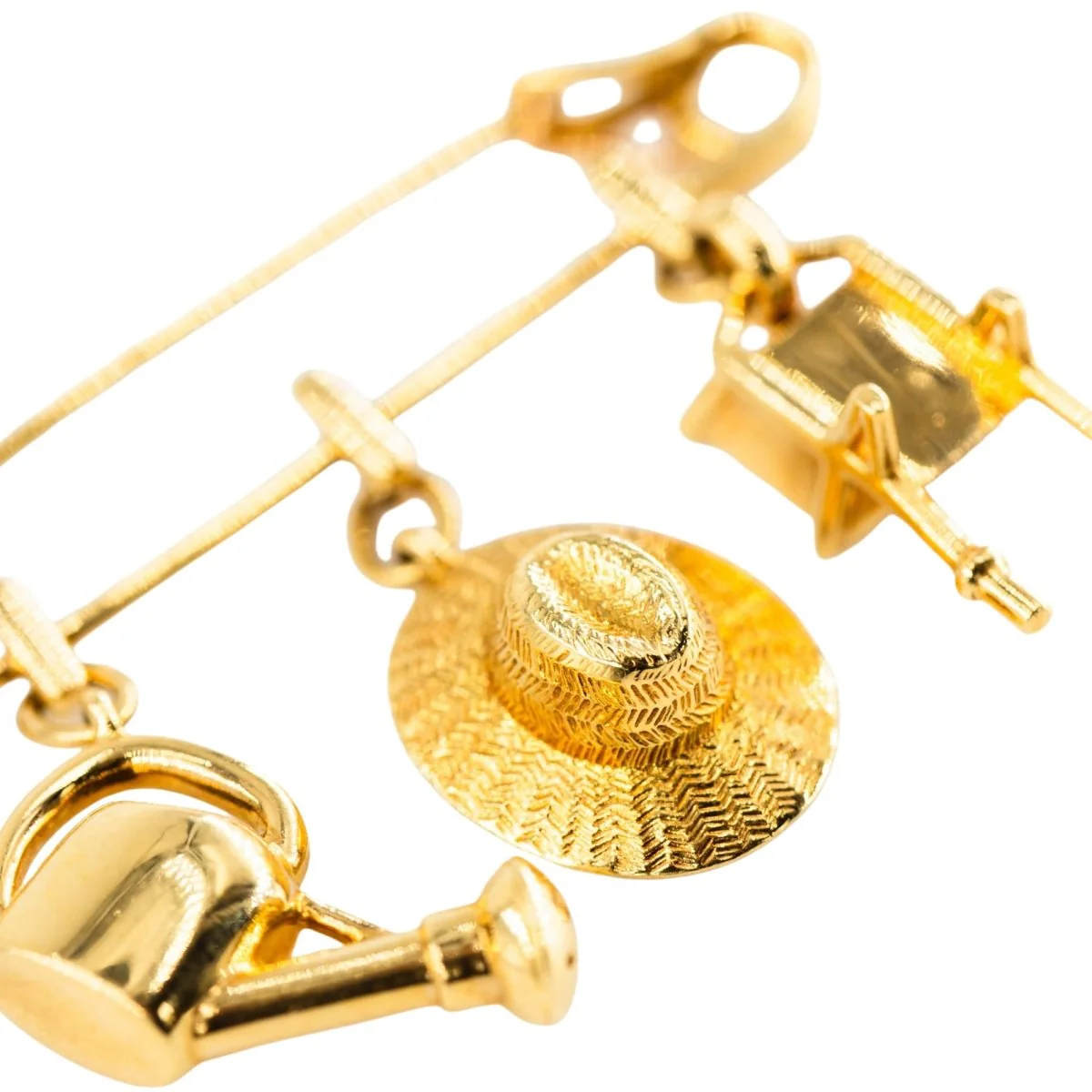 Broche Épingle CARTIER "Le Jardinier" en or jaune - Image 4