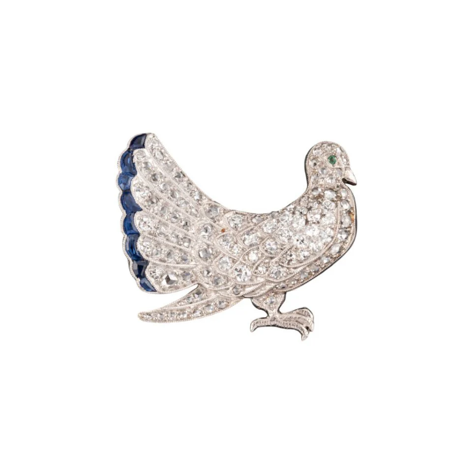 Broche Colombe en diamants vers 1930