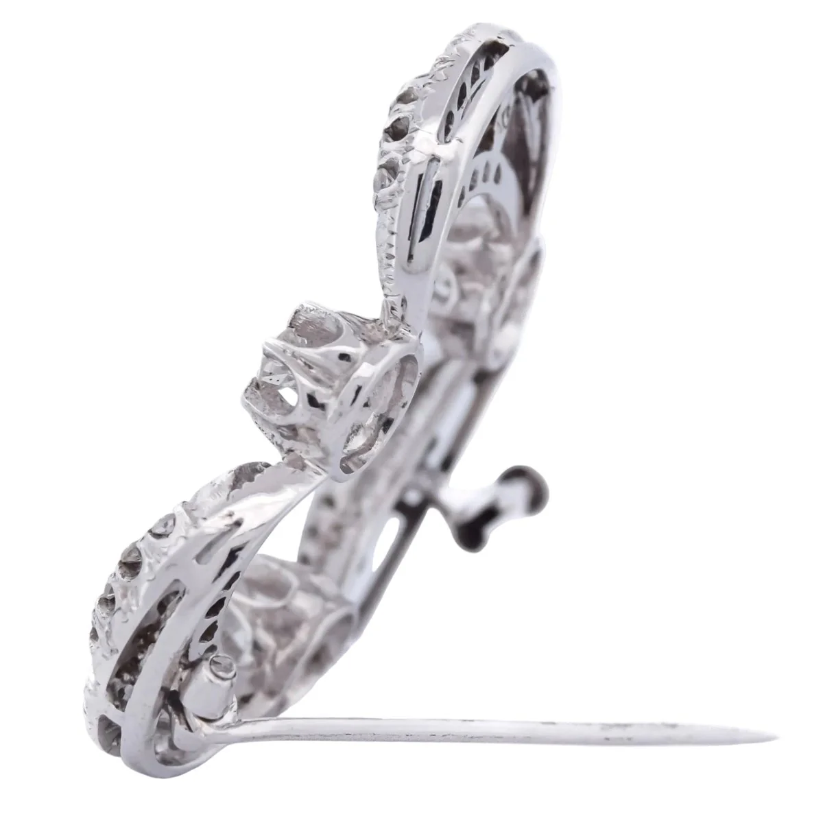 Broche Épingle en or blanc et diamants - Image 3