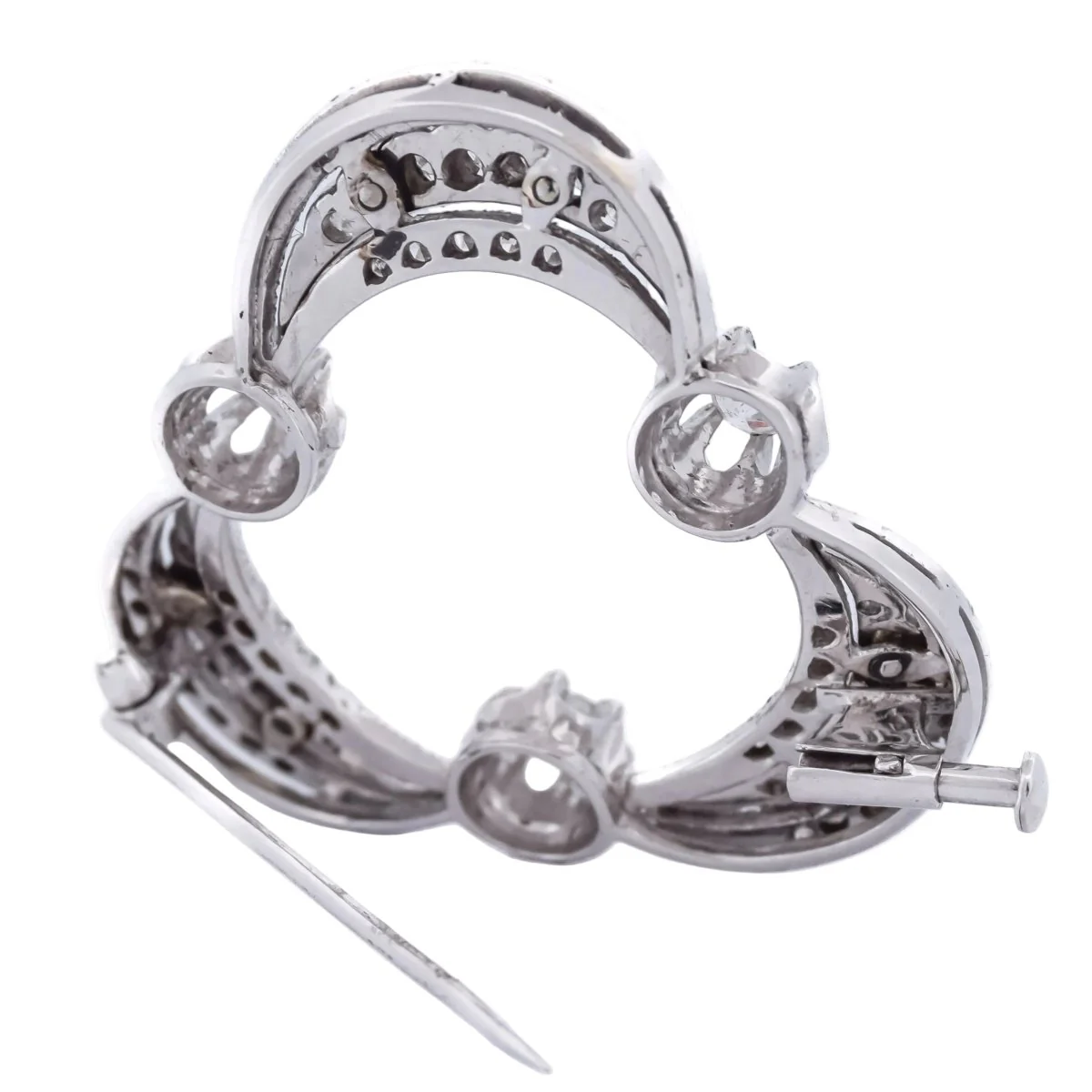 Broche Épingle en or blanc et diamants - Image 4