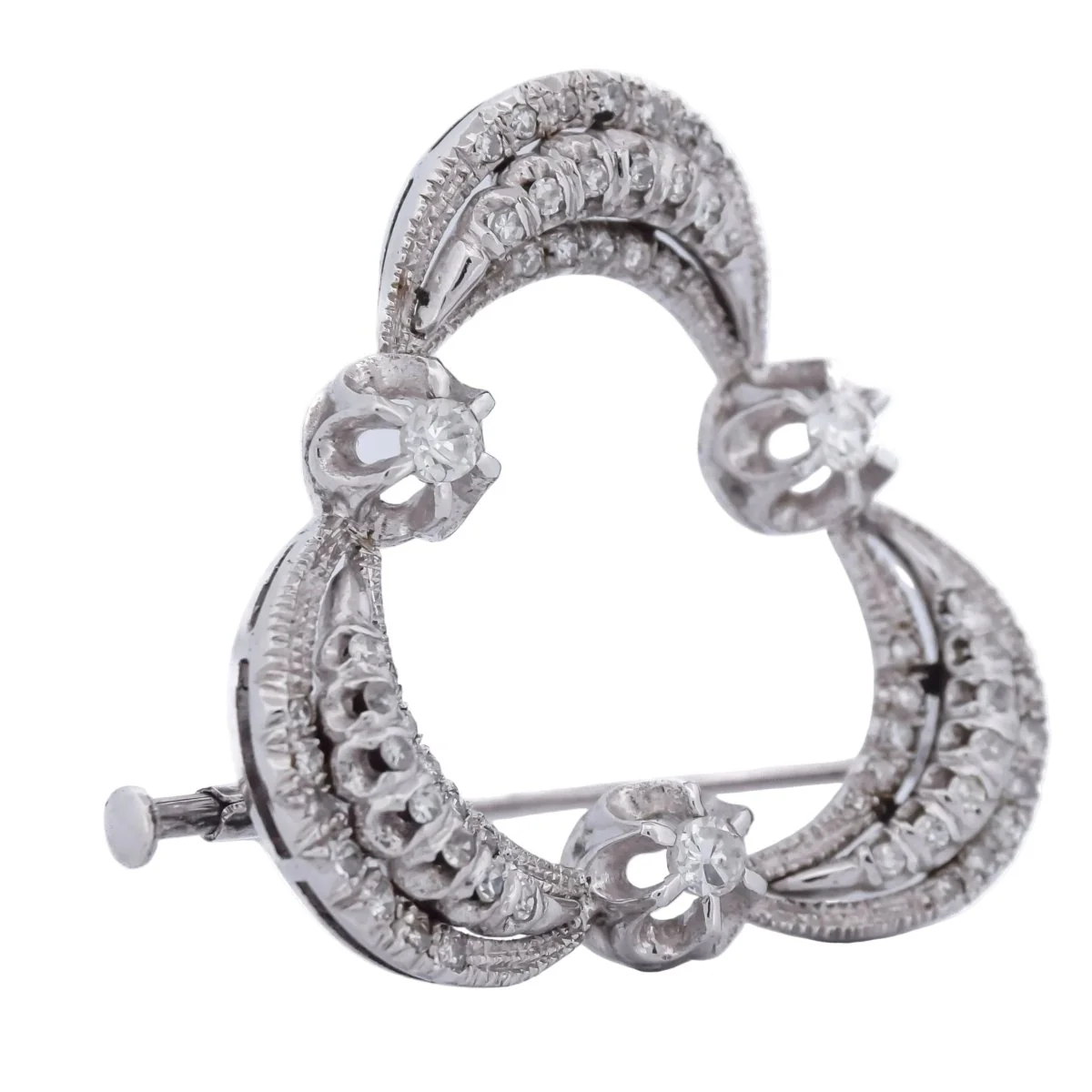Broche Épingle en or blanc et diamants - Image 6
