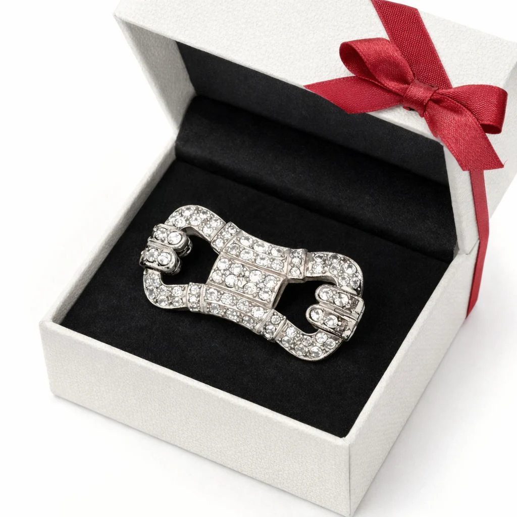 Broche Épingle en or blanc et diamants - Image 5