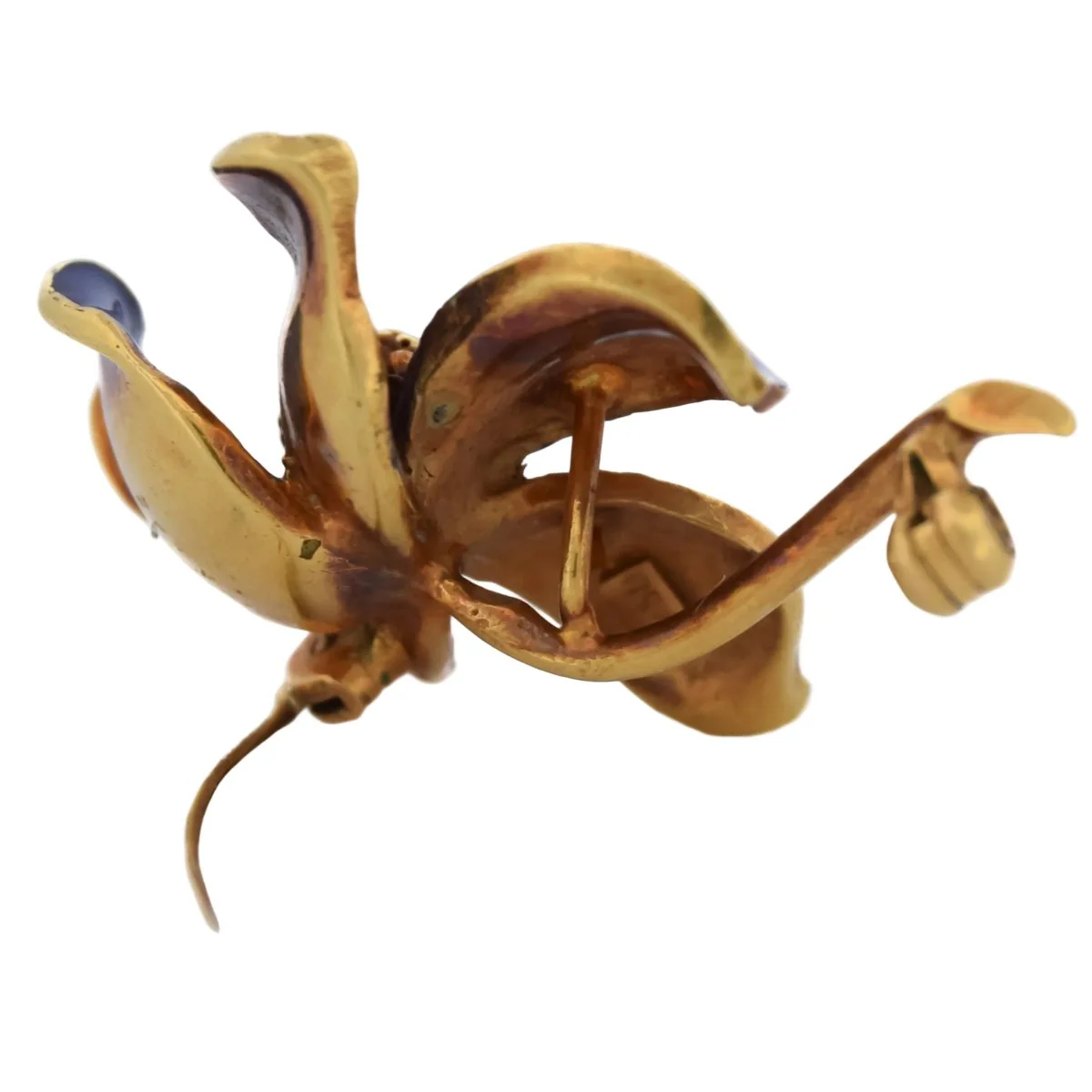 Broche Épingle en or jaune et émail - Image 3