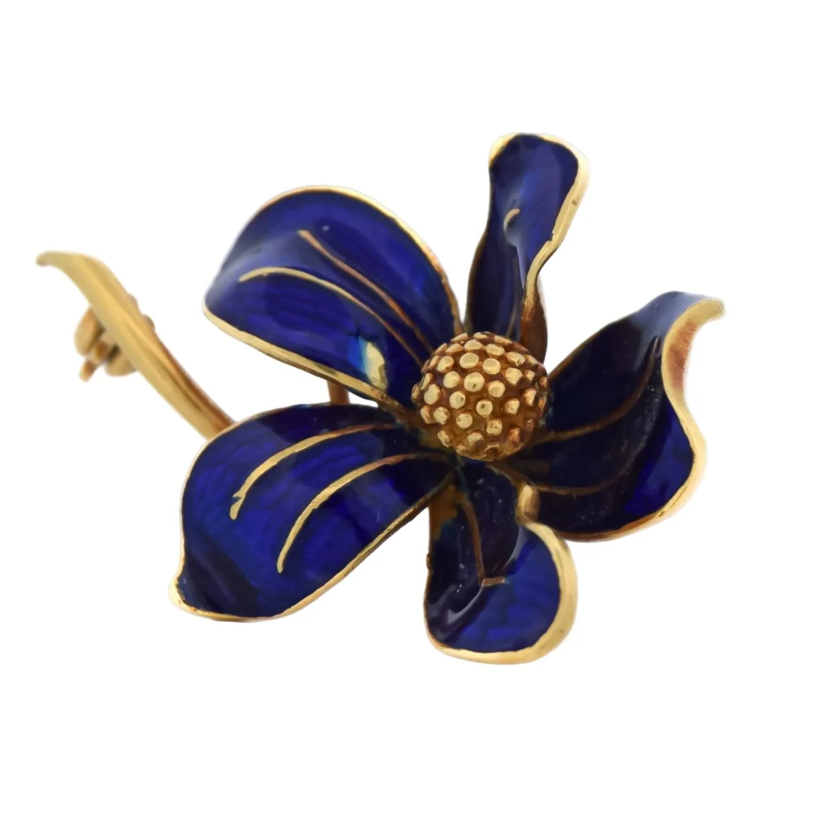 Broche Épingle en or jaune et émail - Image 4