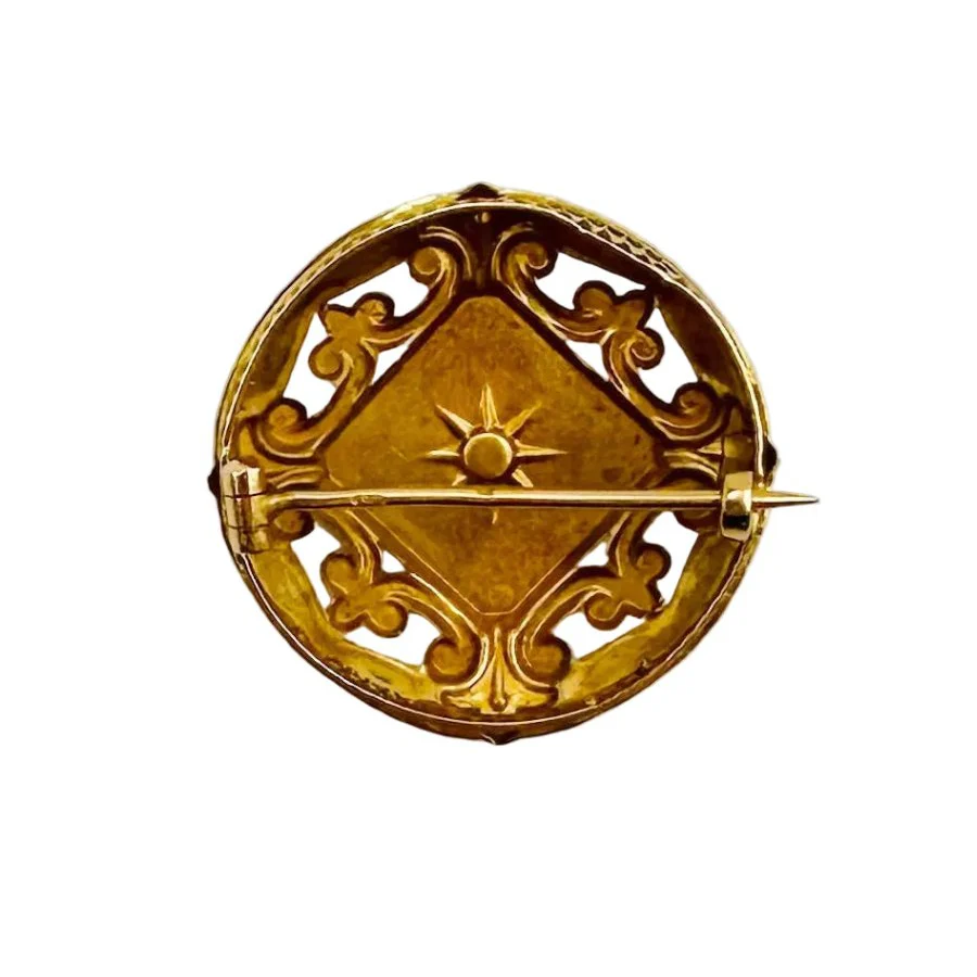 Broche Épingle en or jaune et perle - Image 2