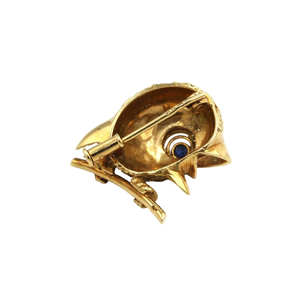 Broche Épingle en or jaune et saphir - Image 3