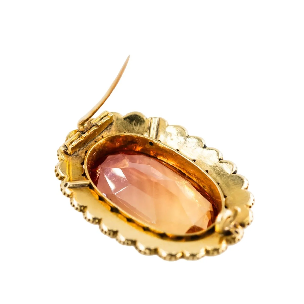 Broche Épingle en or jaune, topaze et perles - Image 5