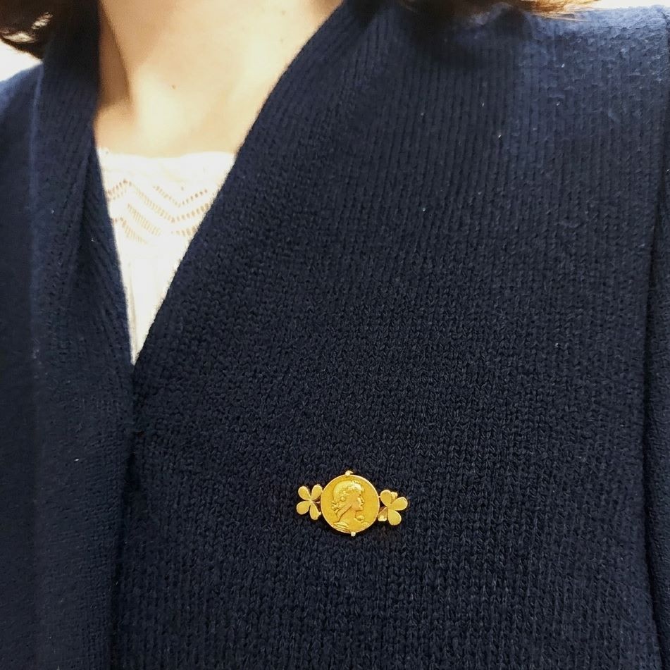 Broche Épingle VERNIER en or jaune - Image 2