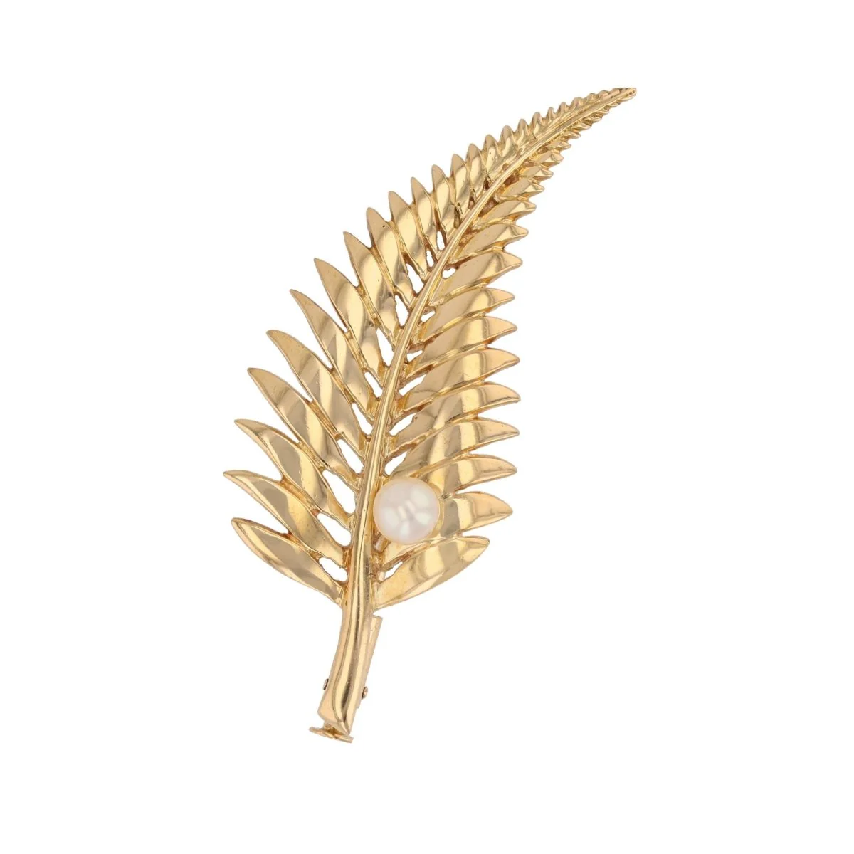 Broche Épingle en or jaune et perle