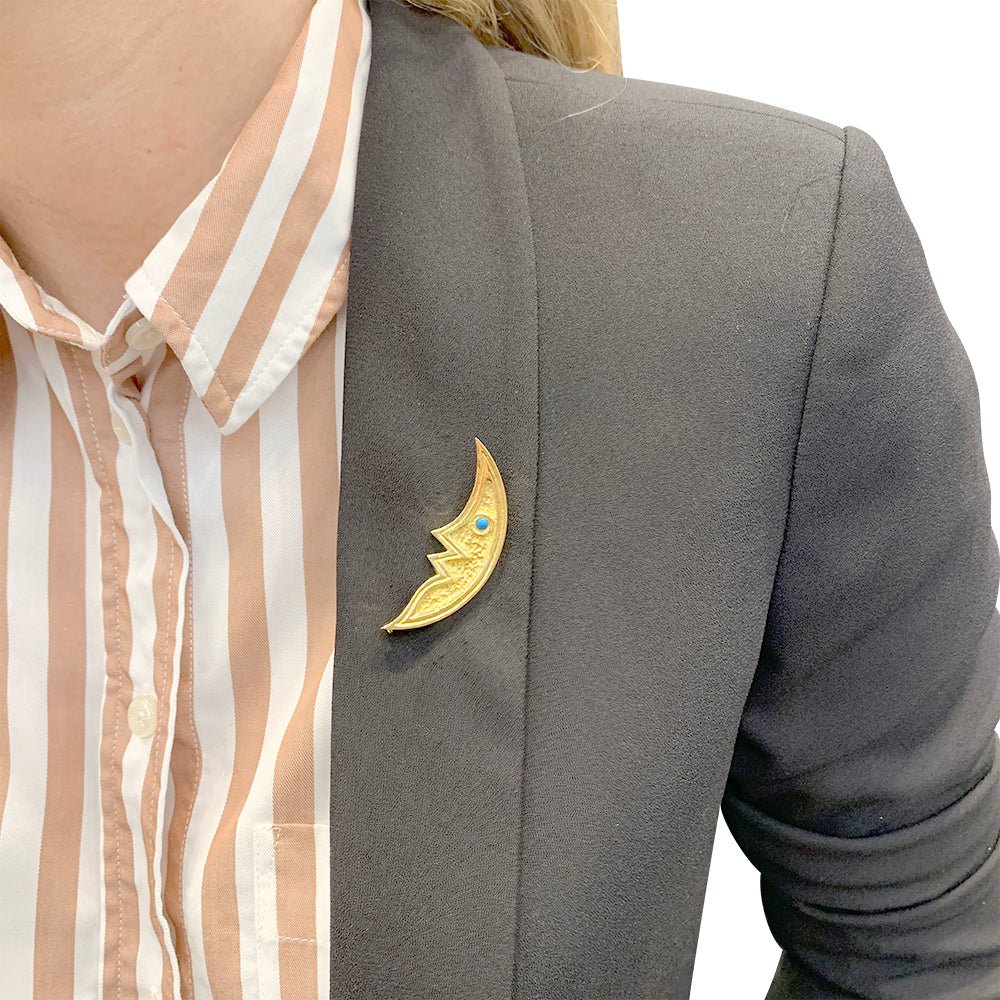 Broche G.Braque, "Croissant de Lune", or jaune - Image 5