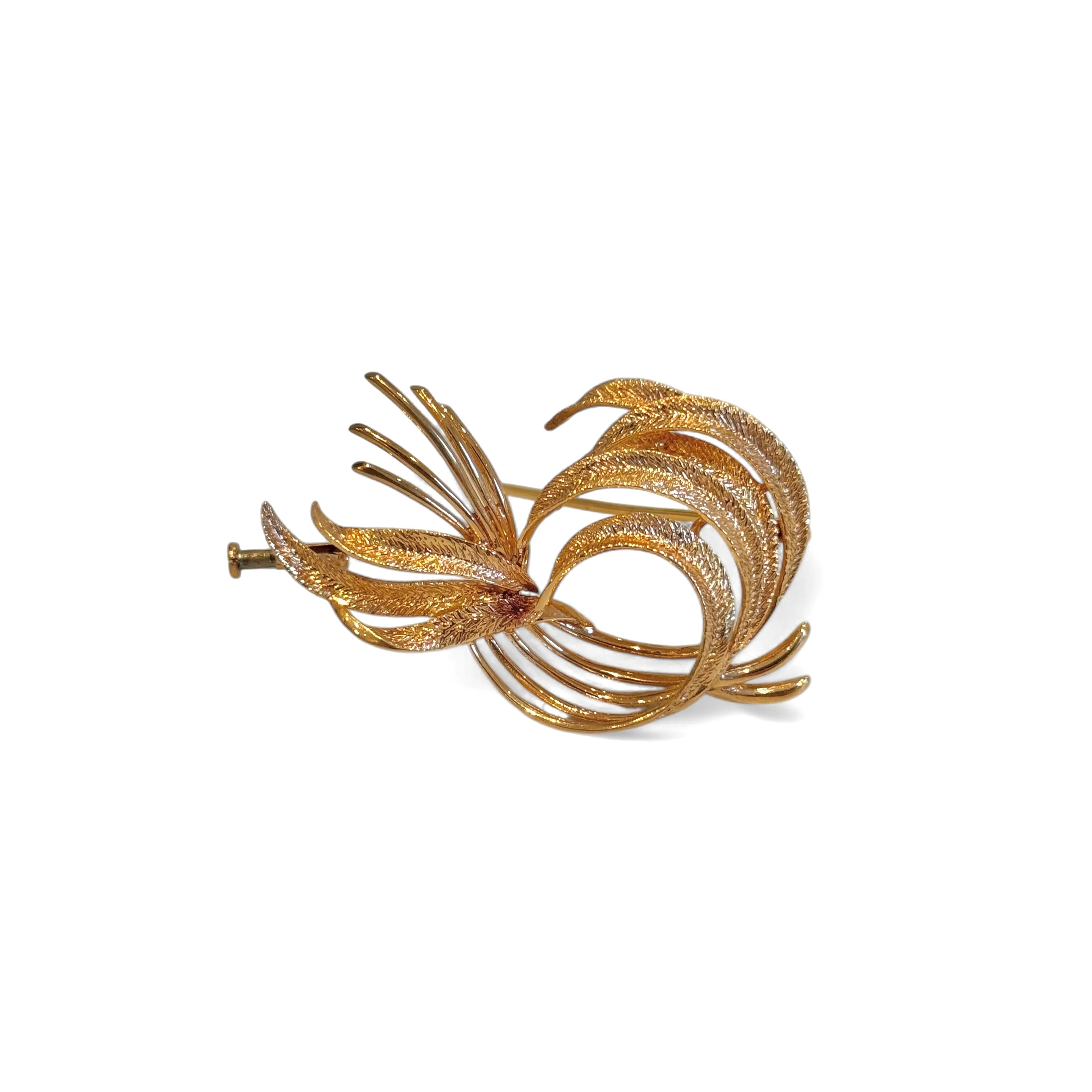 Broche gerbe en or jaune