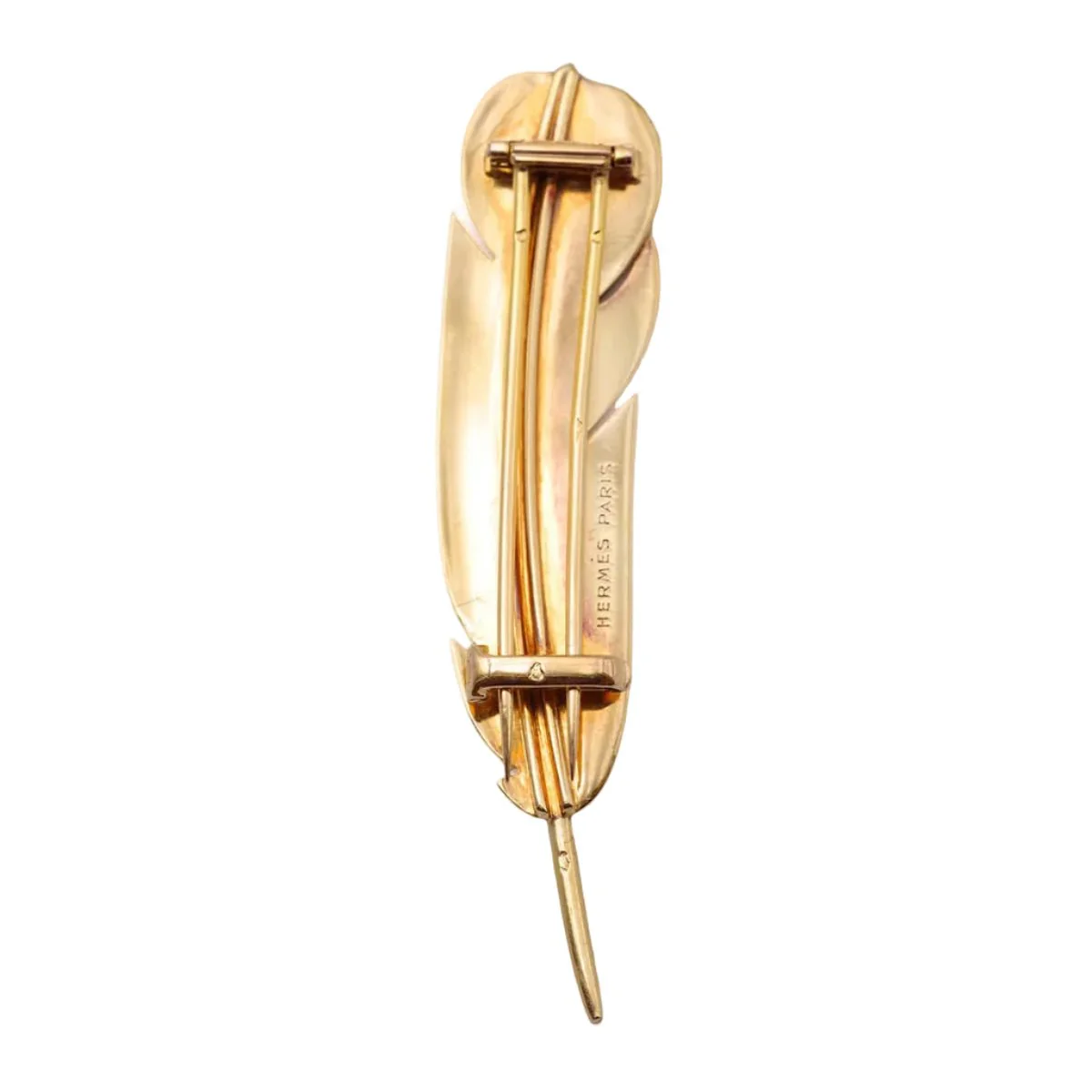 Broche Clip HERMÈS en or jaune - Image 3