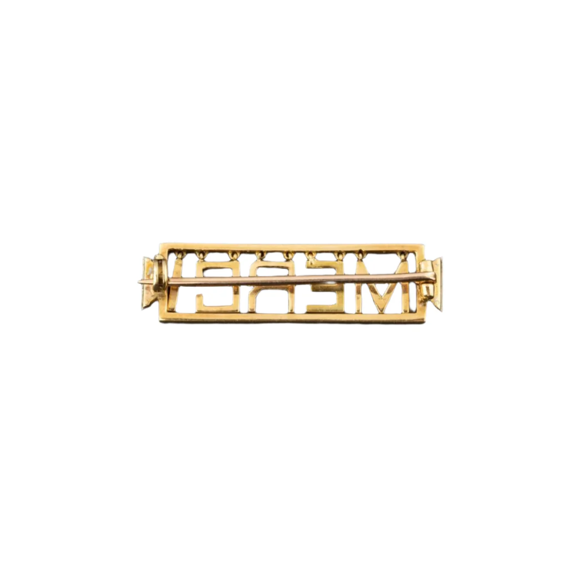 Broche "Merci" en or jaune et platine, émail et diamants - Image 3