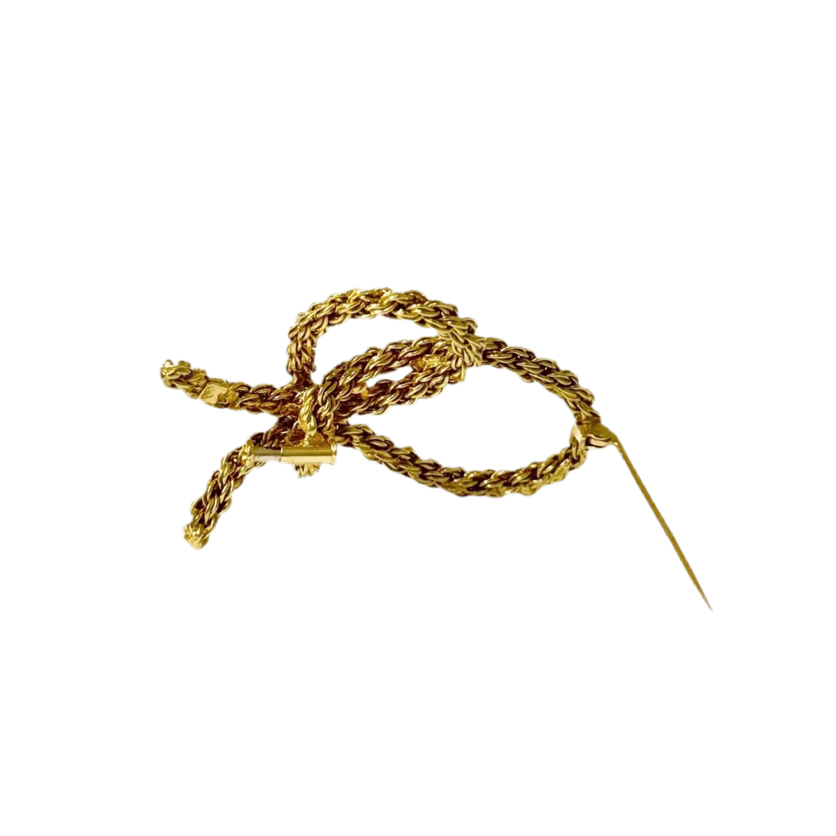 Broche Épingle "Noeud" en or jaune - Image 3