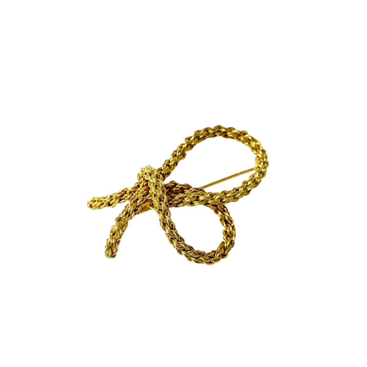 Broche Épingle "Noeud" en or jaune - Image 4