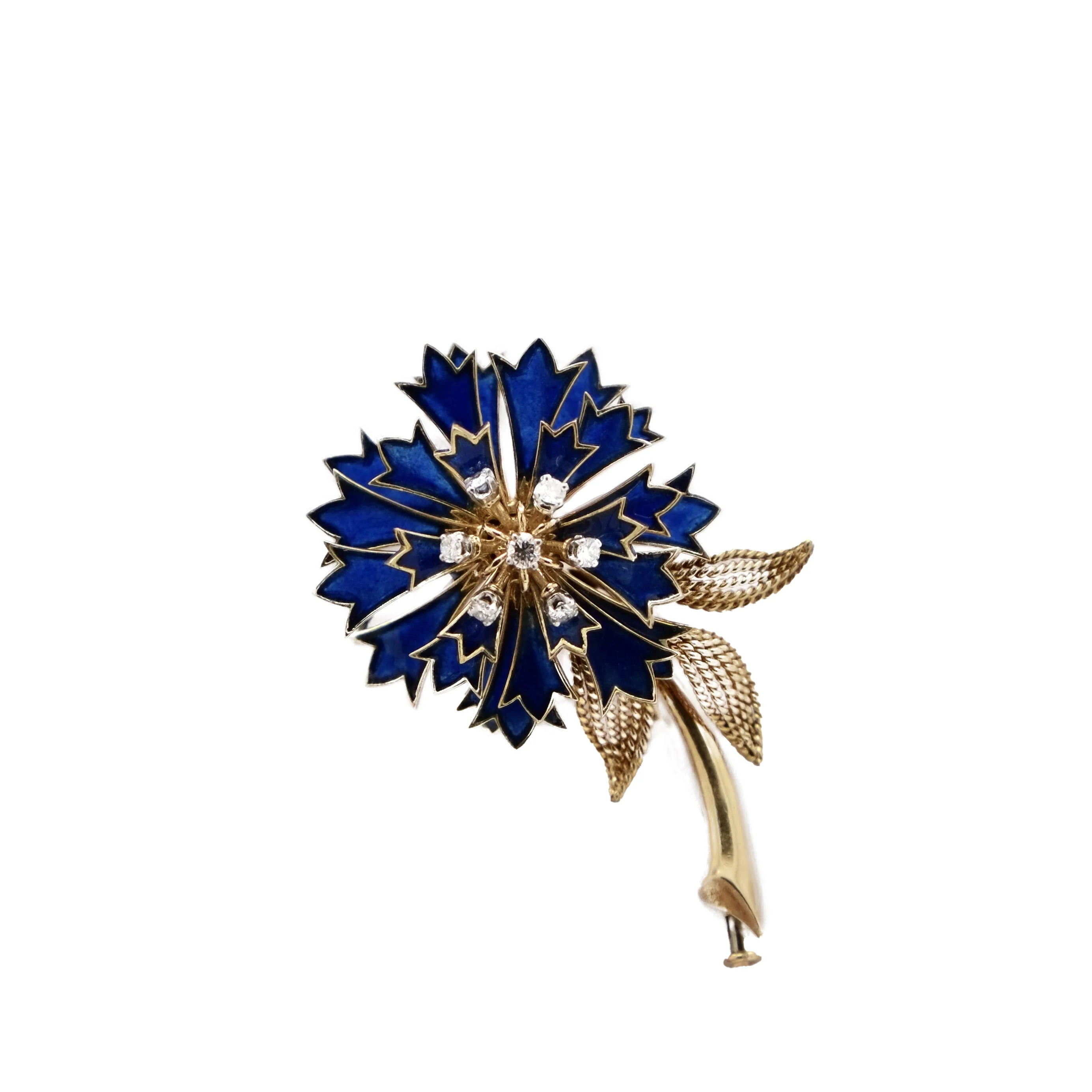 Broche en or jaune et diamant - Image 3