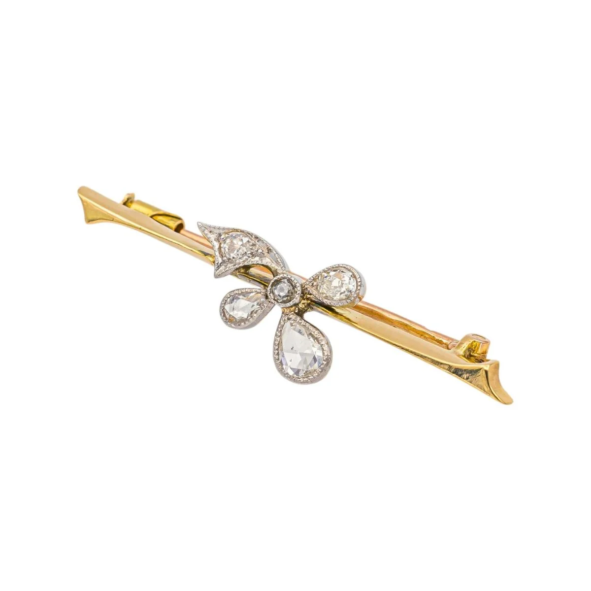 Broche Épingle en or blanc, or jaune et diamants - Image 3