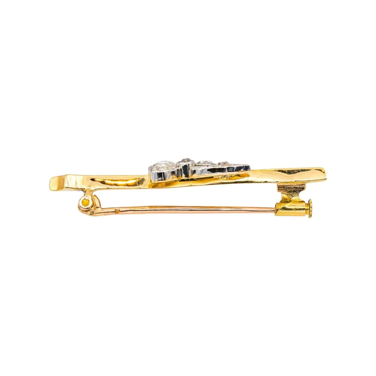 Broche Épingle en or blanc, or jaune et diamants - Image 4