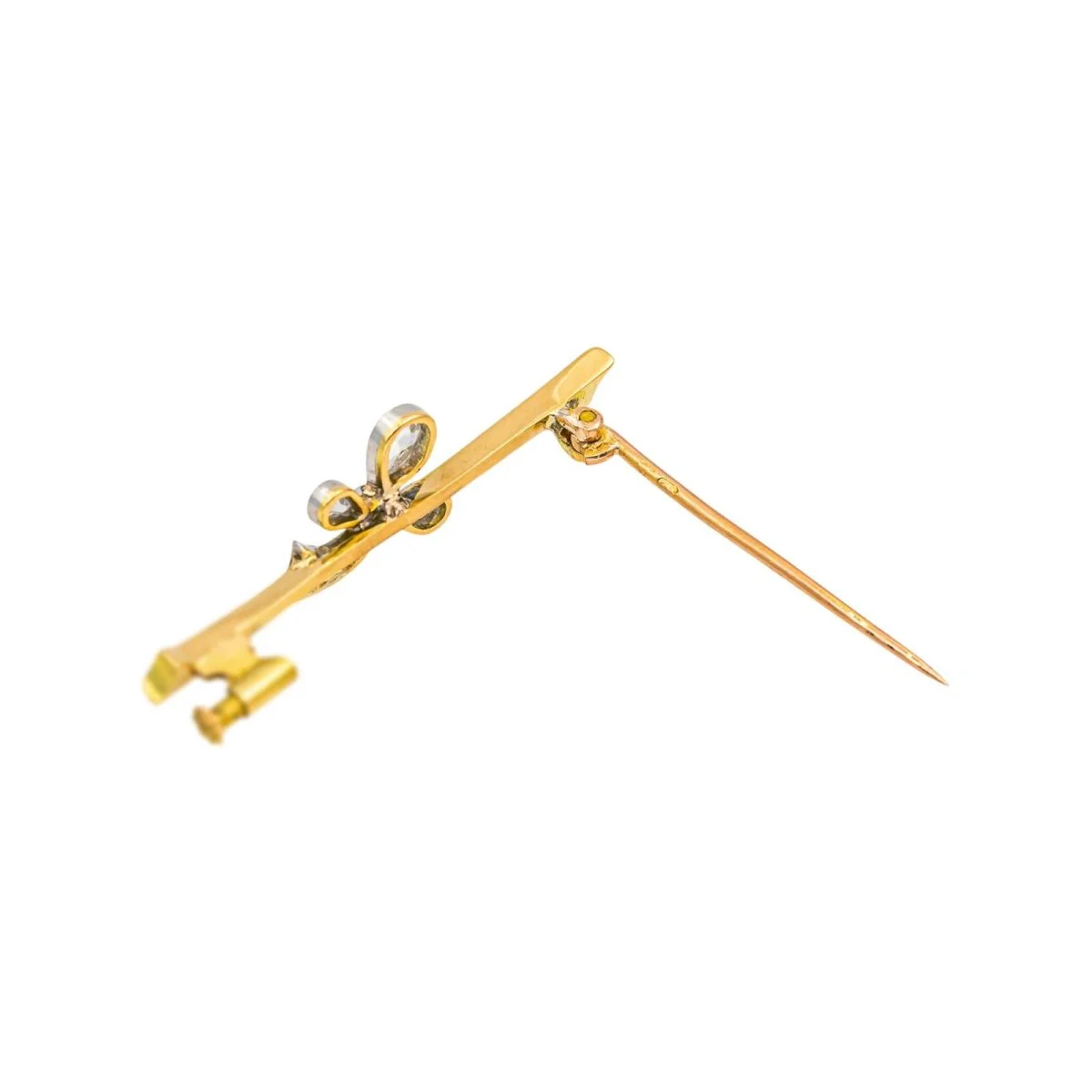 Broche Épingle en or blanc, or jaune et diamants - Image 7