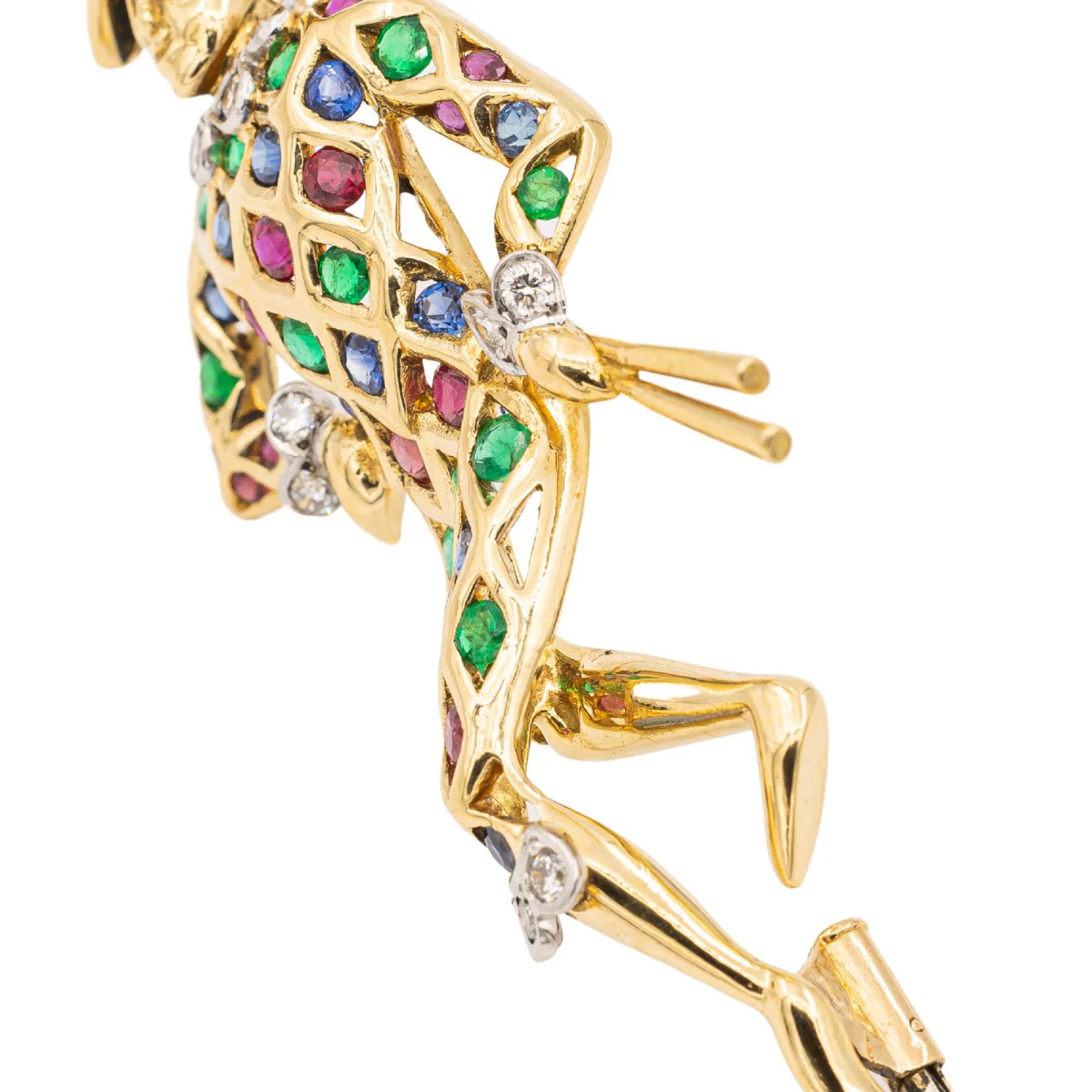 Broche Or jaune Emeraude - Image 7