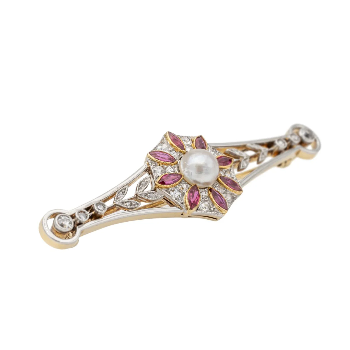 Broche Or jaune  Perle Mabé - Image 3