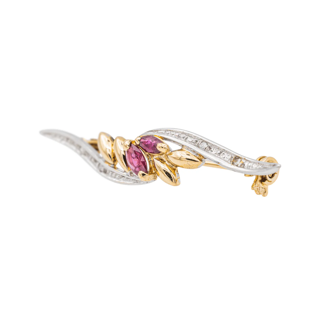 Broche Or jaune Rubis - Image 3