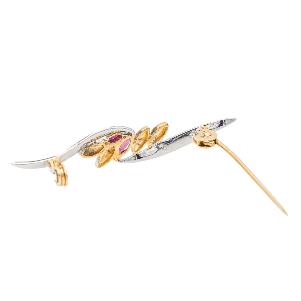 Broche Or jaune Rubis - Image 4