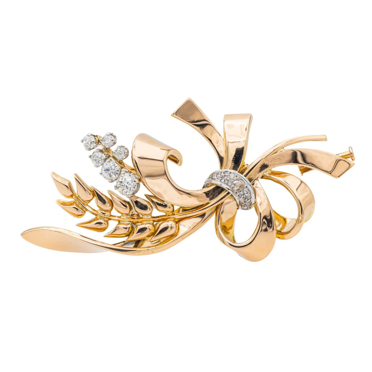 Broche Or rose Diamant