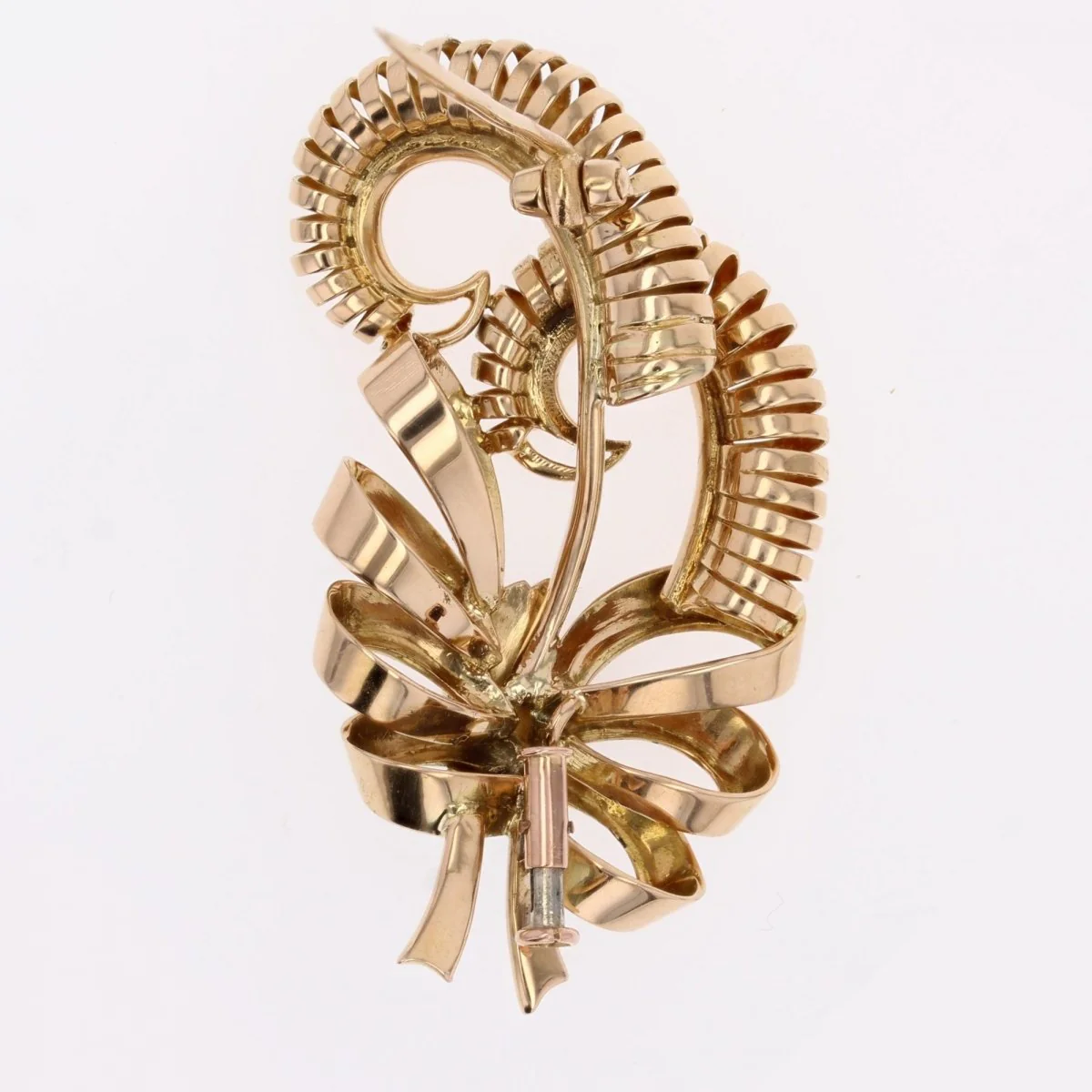 Broche Épingle en or rose et diamant - Image 4