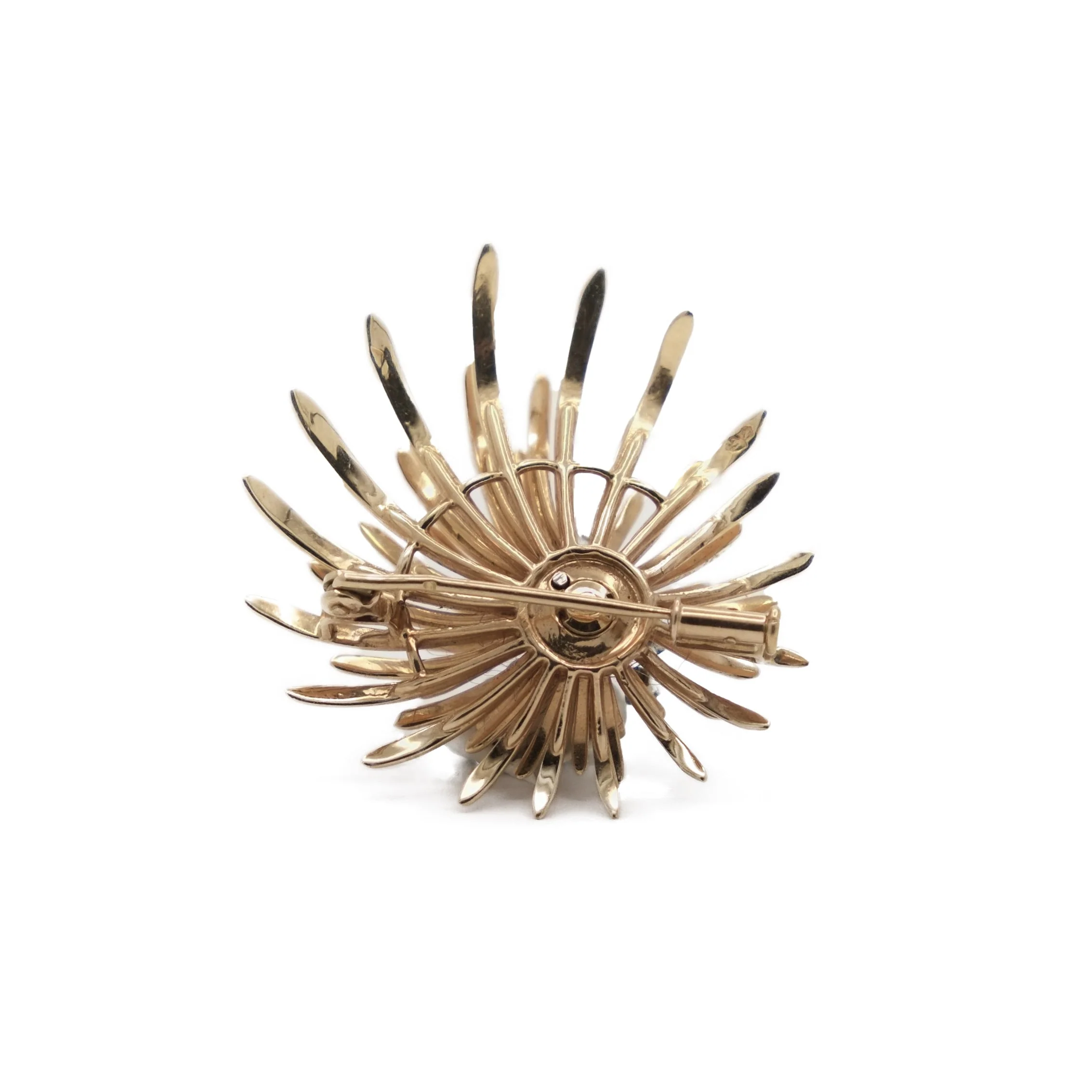 Broche Panache en or jaune et platine - Image 3