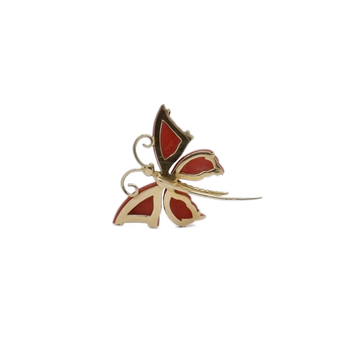 Broche papillon en or jaune - Image 3