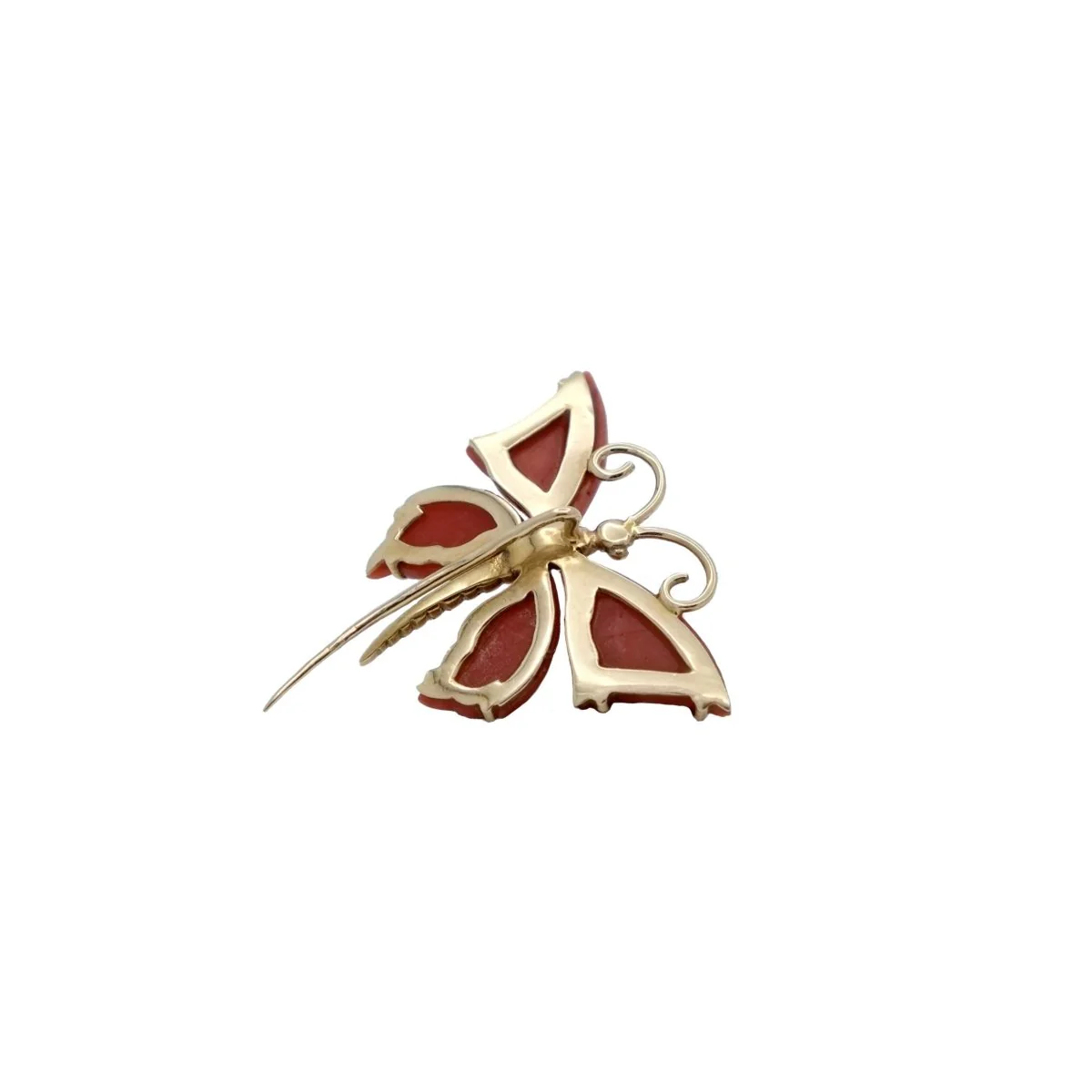 Broche papillon en or jaune - Image 4