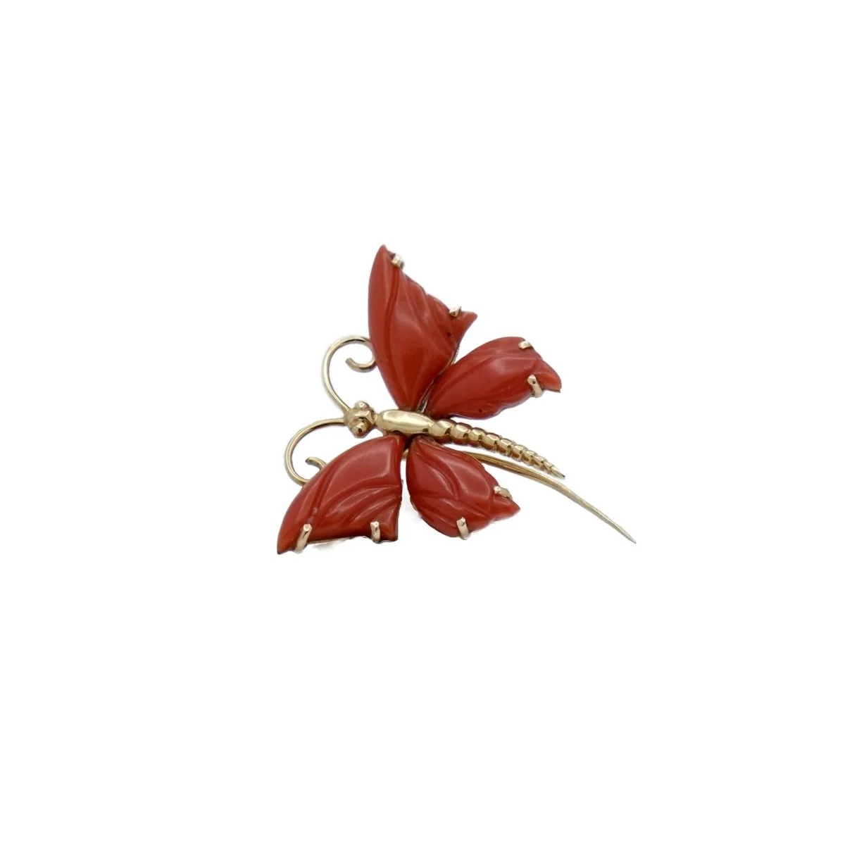 Broche papillon en or jaune - Image 5