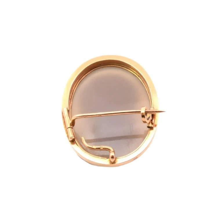 Broche pendentif camée agate en or 18k - Image 2