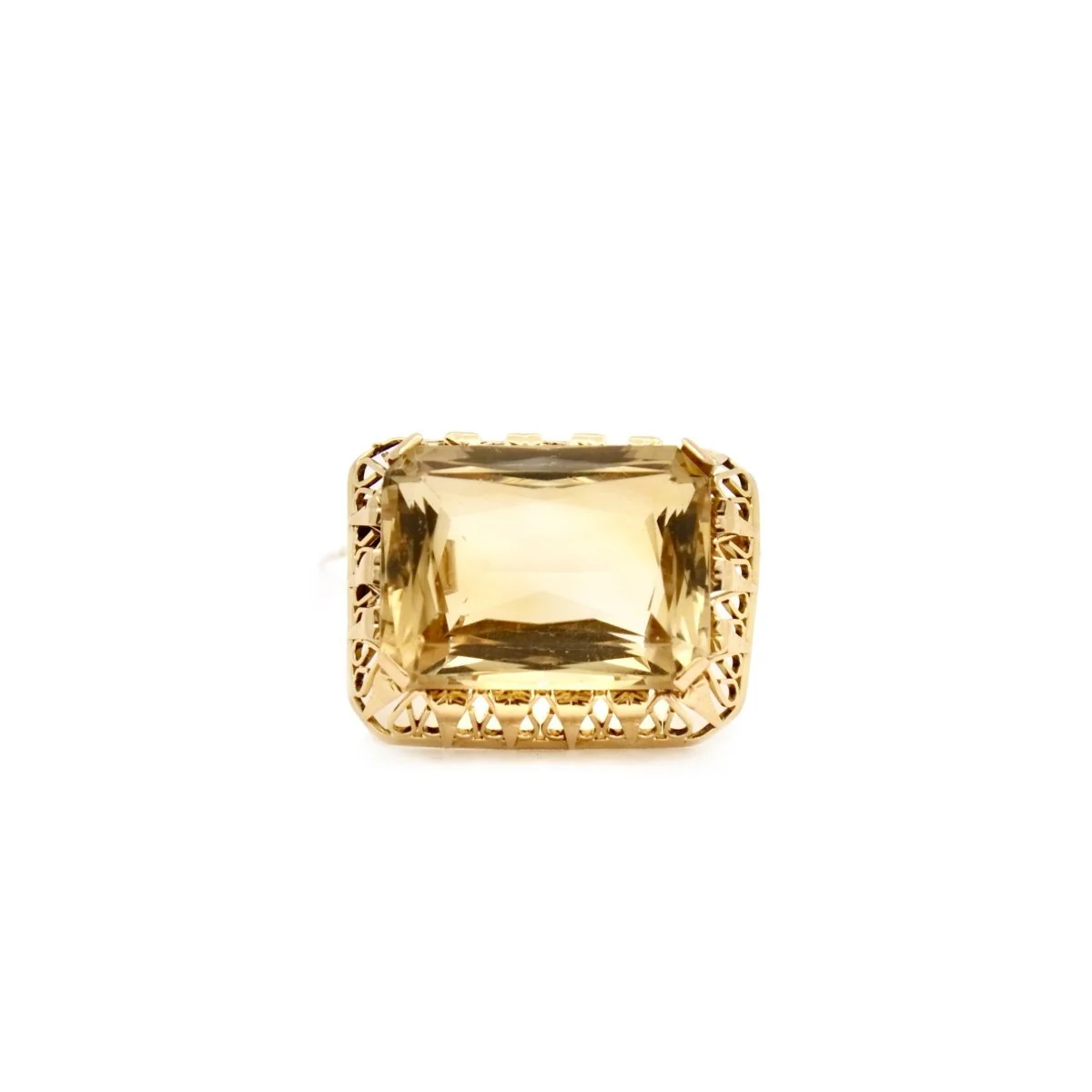 Broche pendentif en or jaune et citrine - Image 4