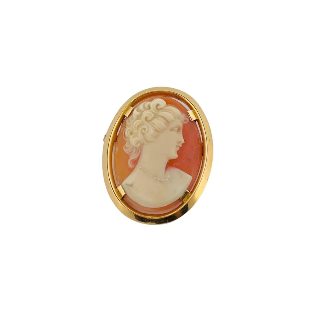 Broche Camée en or jaune